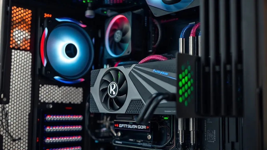 Internal view of a computer workstation, focused on the cool